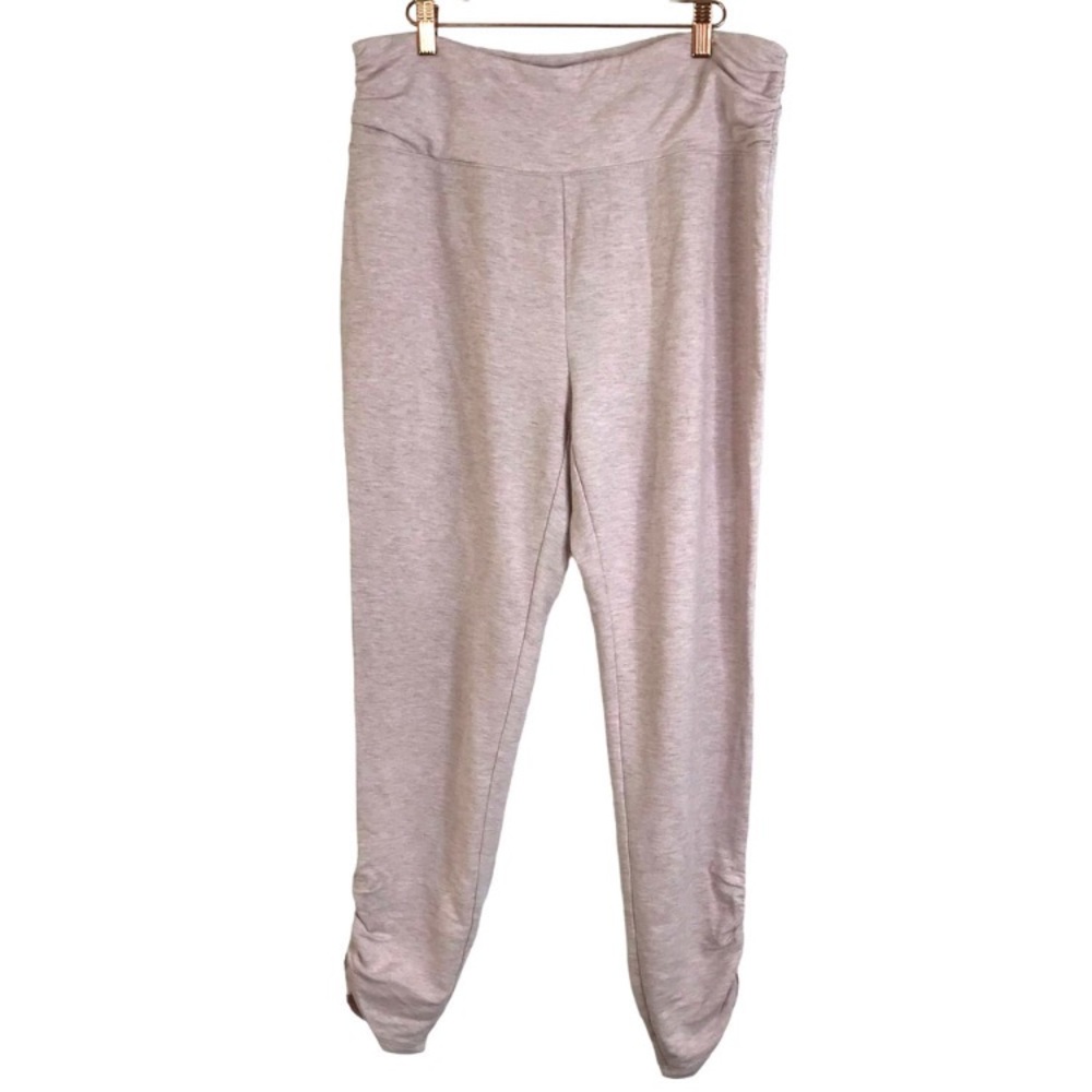 Talbots Haven Heathered Pink High Waisted Leggings Ruched
Waist and Ankles